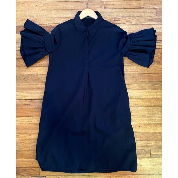 🔷 Hannes Roether — Navy Shirt Dress — Medium - Picture 4 of 11